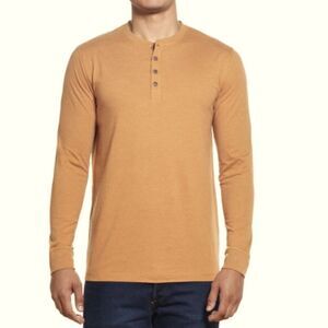 Weatherproof Vintage Long Sleeve Brushed Jersey Henley T-shirt sz Sm